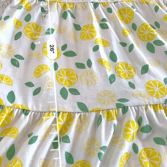 Cat & Jack Lemon Print Summer Dress Size L 10/12 - Picture 7 of 8